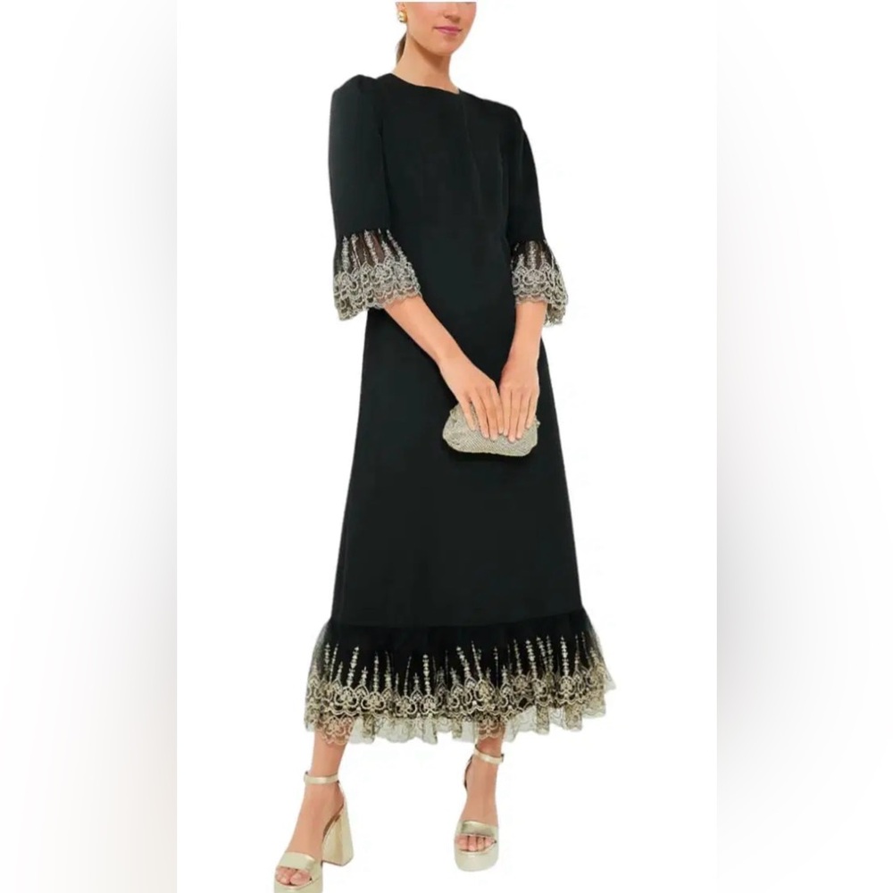 Tuckernuck Pomander Place Black Velvet Lilith Dress sz XL